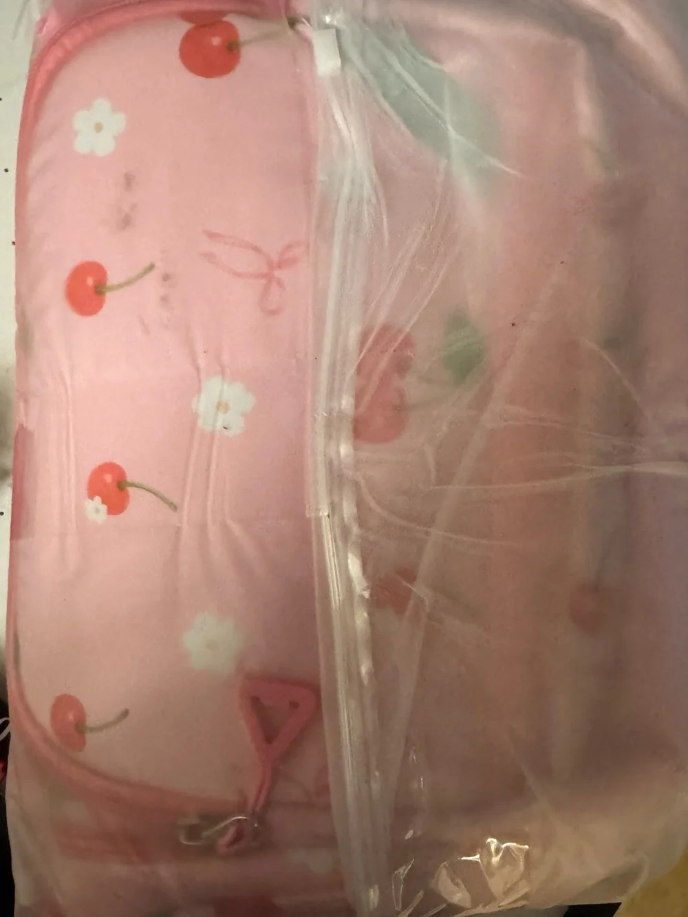 Brand New Kids Pink Cherry Backpack Set - Lunch Bag & Pencil Case